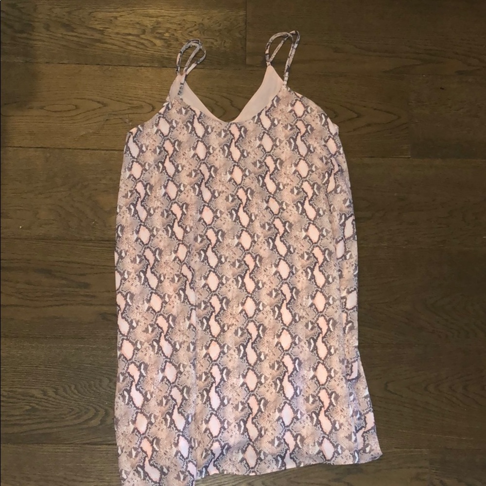 Izzy & Lola Pink Snakeskin Dress